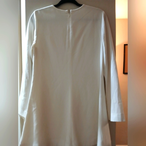 Elizabeth and James Winter White Tea Shower HOLIDAY Party Slit Dress- 6 - Picture 10 of 10